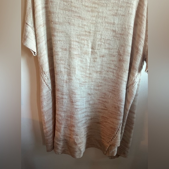 Zadig & Voltarie Deluxe Misti Print 100% Cashmere Beige Open Front Cardigan - Picture 13 of 13